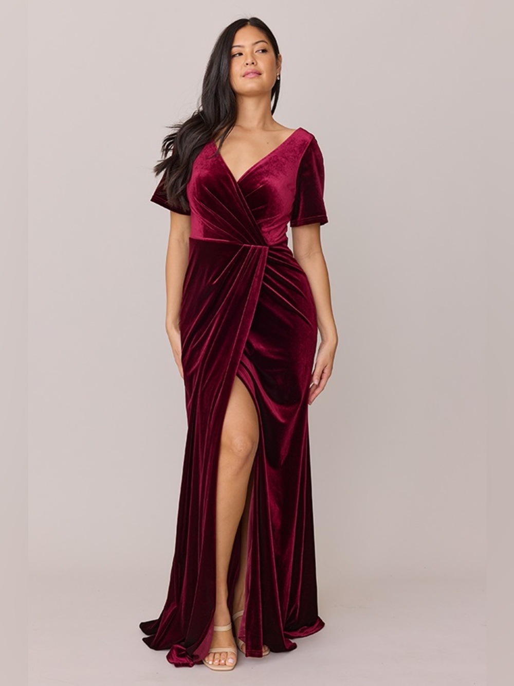 Revelry Giselle Burgundy Velvet Dress - Size 12